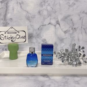 Missoni Wave EDT, Spicy, Woody, Sea, Oakmoss, vetiver, NEW - Mini 0.17 oz. 5 ml.